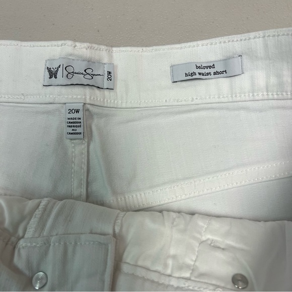 Jessica Simpson Women's White Beloved High Waist Denim Short Size 20W - Picture 8 of 13